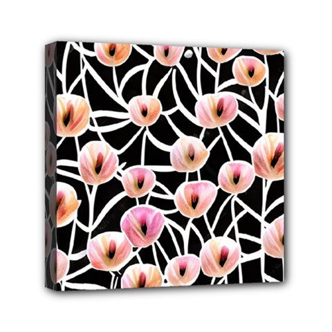 Cheery Watercolor Flowers Mini Canvas 6  X 6  (stretched) by GardenOfOphir