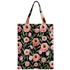 Captivating Watercolor Flowers Zipper Classic Tote Bag by GardenOfOphir