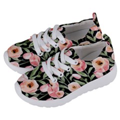 Captivating Watercolor Flowers Kids  Lightweight Sports Shoes by GardenOfOphir