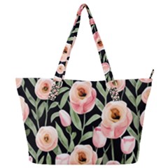 Captivating Watercolor Flowers Full Print Shoulder Bag by GardenOfOphir