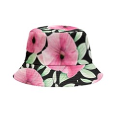 Watercolor Flowers Botanical Foliage Bucket Hat by GardenOfOphir