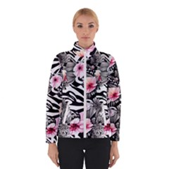 Brilliantly Hued Watercolor Flowers In A Botanical Women s Bomber Jacket by GardenOfOphir