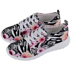 Brilliantly Hued Watercolor Flowers In A Botanical Men s Lightweight Sports Shoes by GardenOfOphir