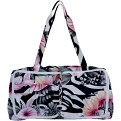 Brilliantly Hued Watercolor Flowers In A Botanical Multi Function Bag by GardenOfOphir