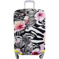 Brilliantly Hued Watercolor Flowers In A Botanical Luggage Cover (large) by GardenOfOphir