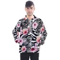 brilliantly hued watercolor flowers in a botanical Men s Half Zip Pullover View1