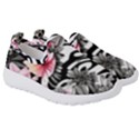 brilliantly hued watercolor flowers in a botanical Kids  Slip On Sneakers View3