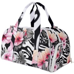 Brilliantly Hued Watercolor Flowers In A Botanical Burner Gym Duffel Bag by GardenOfOphir