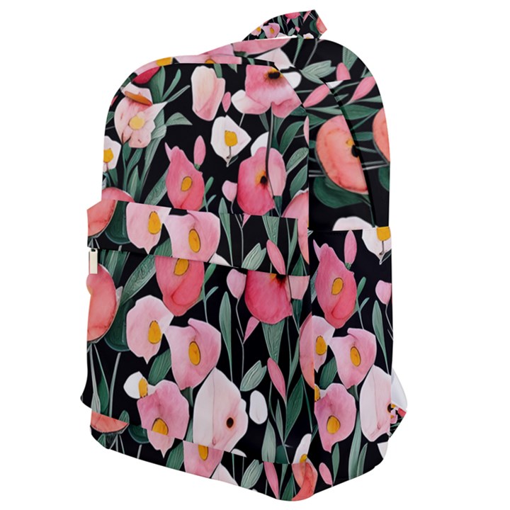 Charming Watercolor Flowers Classic Backpack