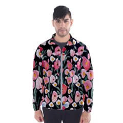 Charming Watercolor Flowers Men s Windbreaker by GardenOfOphir