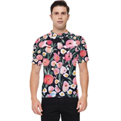 Charming Watercolor Flowers Men s Short Sleeve Rash Guard by GardenOfOphir