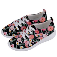 Charming Watercolor Flowers Women s Lightweight Sports Shoes by GardenOfOphir