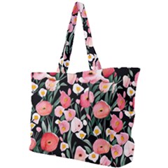 Charming Watercolor Flowers Simple Shoulder Bag by GardenOfOphir