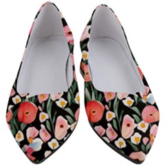 Charming Watercolor Flowers Women s Block Heels  by GardenOfOphir