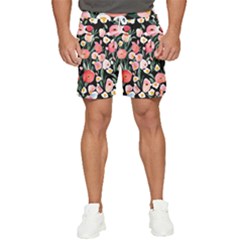 Charming Watercolor Flowers Men s Runner Shorts by GardenOfOphir