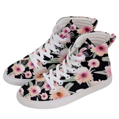 Watercolor Vintage Retro Floral Women s Hi-top Skate Sneakers by GardenOfOphir