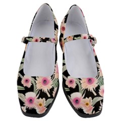 Watercolor Vintage Retro Floral Women s Mary Jane Shoes by GardenOfOphir