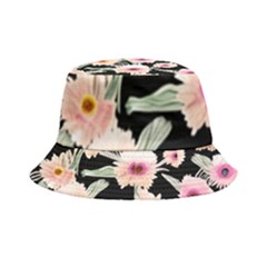 Watercolor Vintage Retro Floral Inside Out Bucket Hat by GardenOfOphir