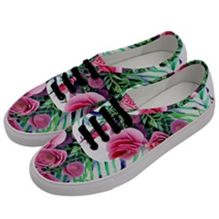 Adorned Watercolor Flowers Men s Classic Low Top Sneakers by GardenOfOphir