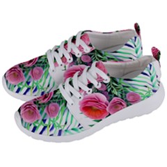 Adorned Watercolor Flowers Men s Lightweight Sports Shoes by GardenOfOphir