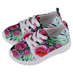 Adorned Watercolor Flowers Kids  Lightweight Sports Shoes by GardenOfOphir