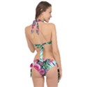 Adorned watercolor flowers Tie It Up Bikini Set View2