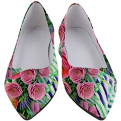 Adorned Watercolor Flowers Women s Block Heels  by GardenOfOphir