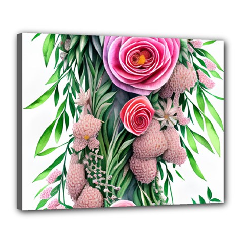 Brilliant Blushing Blossoms Canvas 20  X 16  (stretched) by GardenOfOphir