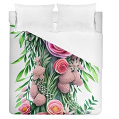 Brilliant Blushing Blossoms Duvet Cover (queen Size) by GardenOfOphir