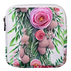 Brilliant Blushing Blossoms Mini Square Pouch by GardenOfOphir