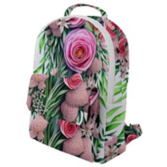 Brilliant Blushing Blossoms Flap Pocket Backpack (small) by GardenOfOphir