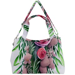 Brilliant Blushing Blossoms Double Compartment Shoulder Bag by GardenOfOphir