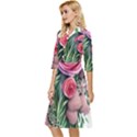 Brilliant Blushing Blossoms Classy Knee Length Dress View3