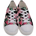 Boho Watercolor Botanical Flowers Men s Low Top Canvas Sneakers View1