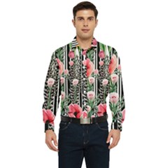 Tropical Paradise - Watercolor Botanical Flowers Men s Long Sleeve  Shirt by GardenOfOphir