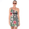 Tropical Paradise - Watercolor Botanical Flowers One Soulder Bodycon Dress View1