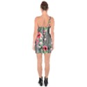 Tropical Paradise - Watercolor Botanical Flowers One Soulder Bodycon Dress View2