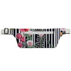 Tropical Paradise - Watercolor Botanical Flowers Active Waist Bag by GardenOfOphir