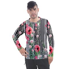 Tropical Paradise - Watercolor Botanical Flowers Men s Pique Long Sleeve Tee