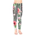 Tropical Paradise - Watercolor Botanical Flowers Kids  Classic Winter Leggings View1