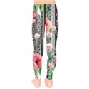 Tropical Paradise - Watercolor Botanical Flowers Kids  Classic Winter Leggings View2