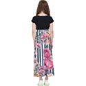 Flora Watercolor Botanical Flowers Kids  Flared Maxi Skirt View2