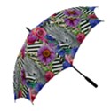 Bountiful Watercolor Flowers Golf Umbrellas View2