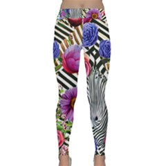 Bountiful Watercolor Flowers Classic Yoga Leggings by GardenOfOphir