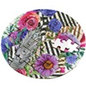 Bountiful Watercolor Flowers Wooden Puzzle Round View2