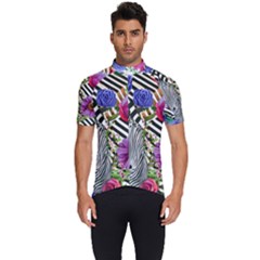 Bountiful Watercolor Flowers Men s Short Sleeve Cycling Jersey