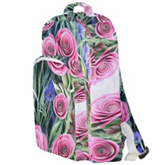 Attention-getting Watercolor Flowers Double Compartment Backpack by GardenOfOphir