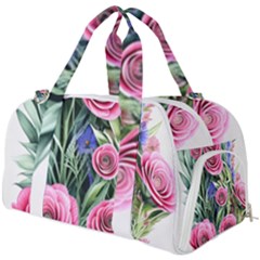 Attention-getting Watercolor Flowers Burner Gym Duffel Bag by GardenOfOphir