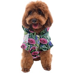 Attention-getting Watercolor Flowers Dog Coat by GardenOfOphir