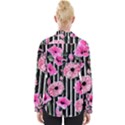 Black Stripes Beautifully watercolor flowers Womens Long Sleeve Shirt View2